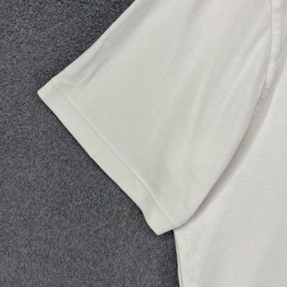 Raffi Shirt Mens Large White V Neck Tee T-Shirt Soft Cotton Basic Casual Top - Picture 3 of 15